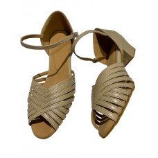 ANGIE BEIGE -  BLOCK HEEL